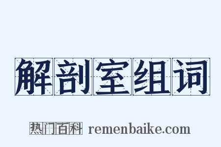 解剖室组词是什么意思的图片